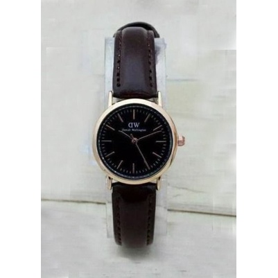 WBS JAM TANGAN COUPLE FREE BATERAI ✅COD KULIT IMPORT GROSIR MURAH PREMIUM PRIA WANITA ANAK REMAJA DEWASA VINTAGE CASUAL QUARTZ DD003-WANITA COKLAT TUA PH