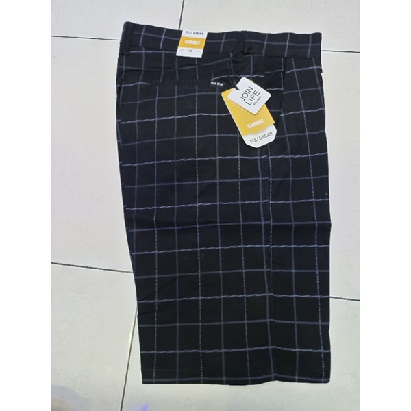 celana pendek tartan pull& bear-celana pendek chino-celana pendek kotak kotak-celana pendek distro