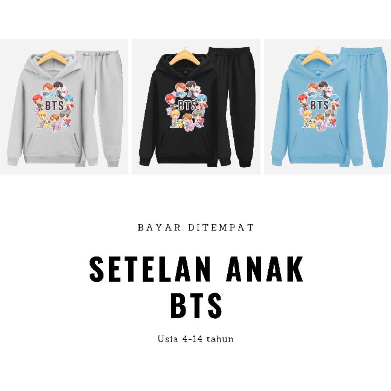 COD | SET 2IN1 ANAK MOTIF BTS KEKINIAN | SETELAN ANAK BTS PEREMPUAN DAN LAKI LAKI | BAJU ANAK PEREMP