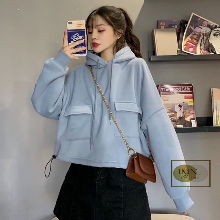 SEYOL POCKET HOODIE SWEATER WANITA KOREAN STYLE - HOODIE WANITA terbaru