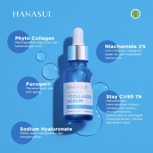 HANASUI SERUM 20ML BPOM / GOLD VIT C COLLAGEN ACNE SERUM