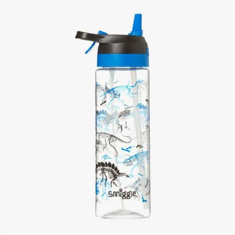 ori original smiggle water bottle termos minuman anak laki hadiah kado dino dinosaur lockable straw