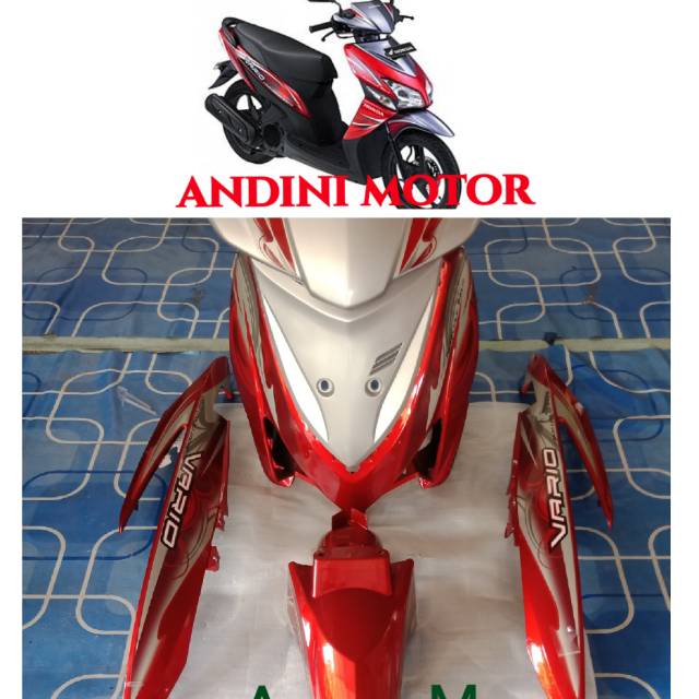 Full Halus Bodi Vario 110 Karbu Merah Silver Shopee Indonesia