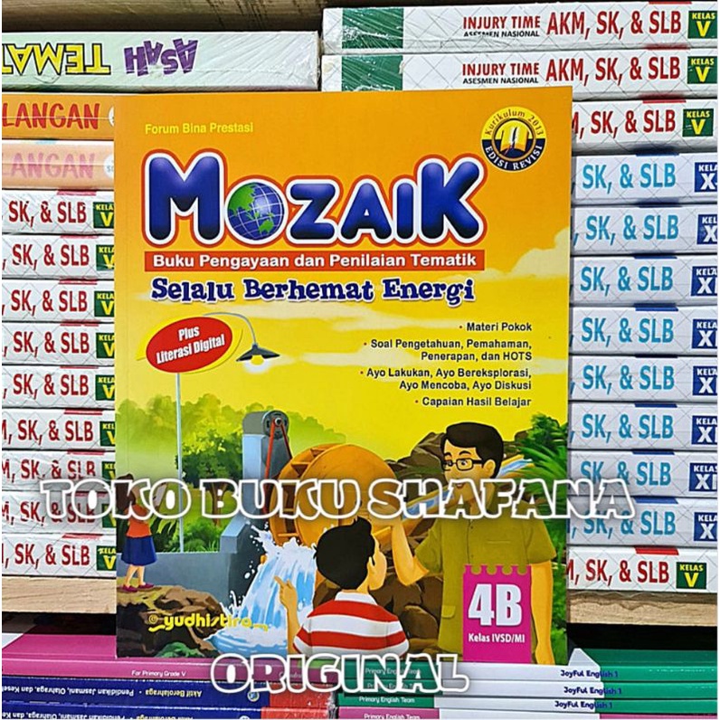 Paket 5 Buku Mozaik 4A 4B 4C 4D 4E Yudhistira Kelas 4 SD K13 Revisi - Pengayaan &amp; Penilaian Tematik