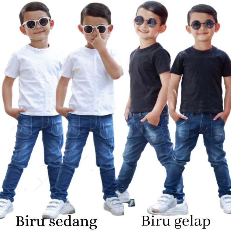 CELANA JEANS PANJANG SKINNY RIPPED ANAK 4-13 TAHUN / CELANA ANAK / JEANS RIPPED ANAK
