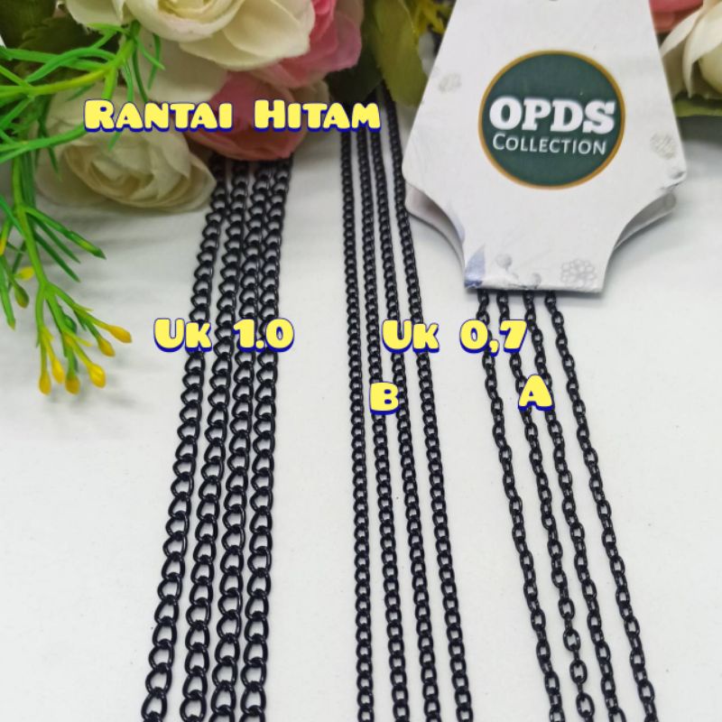 1 Meter Rantai Hitam 1.0 Rantai Hitam Per meter Rantai Hitam 0.7 Rantai Bros Rantai Gelang Rantai Li