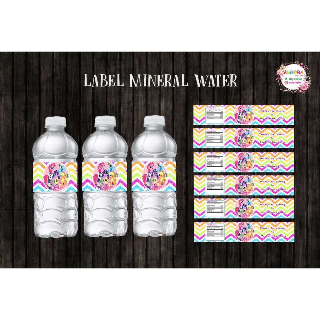 

STIKER MINERAL WATER LITTLE PONY / LABEL KUDA PONY