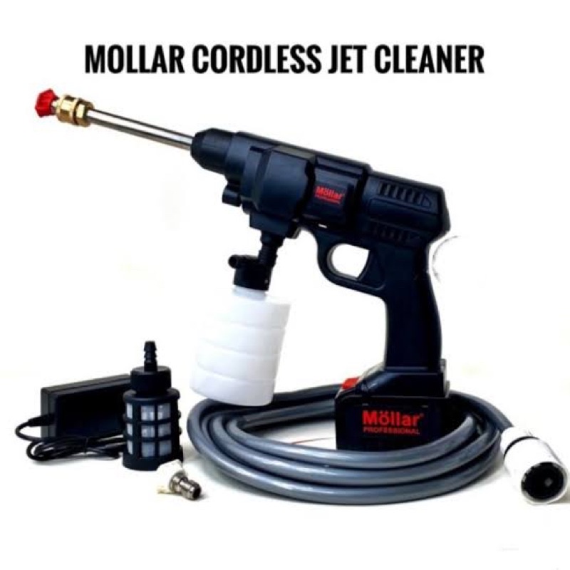 MOLLAR HPW 24V Jet Cleaner Cordless Baterai Mesin Cuci Motor AC Mobil