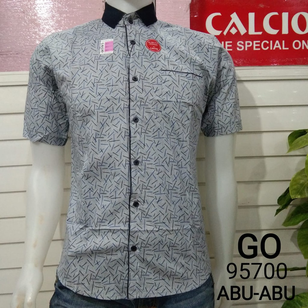 gof CALCIO SHIRT SLIMFIT Kemeja Cowok lengan pendek 100% original!