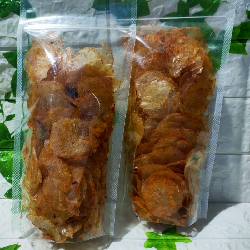 

Keripik Kaca Beledag Kripca Pedas Extra Daun Jeruk 250 gr - Kripik Beling Jajanan Pedas