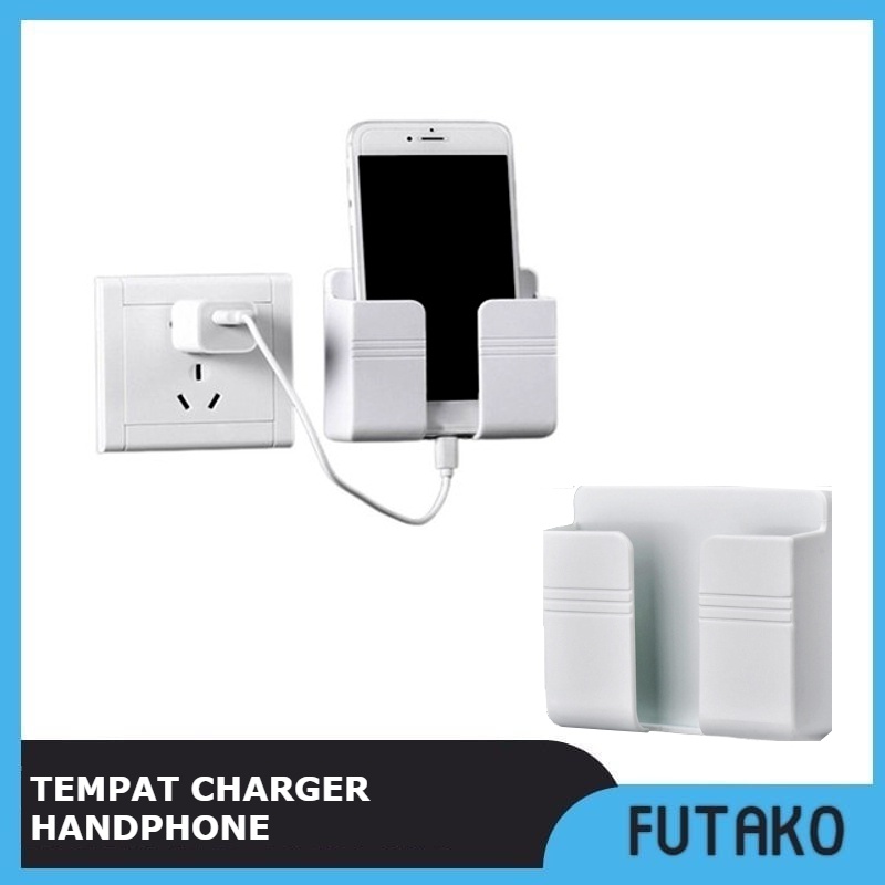 Jual FUTAKO Tempat Cas HP Dinding / Tempat Remote TV Tempel / Holder