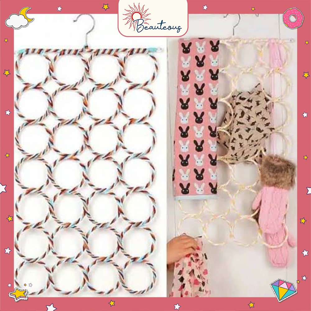 Hanger Jilbab Gantungan Syal 28 Ring Hanger Hijab Unik Premium