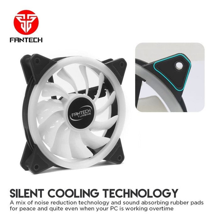 Fantech Turbine FB301 RGB 12CM Fan (3 Pcs Fan + Remote)