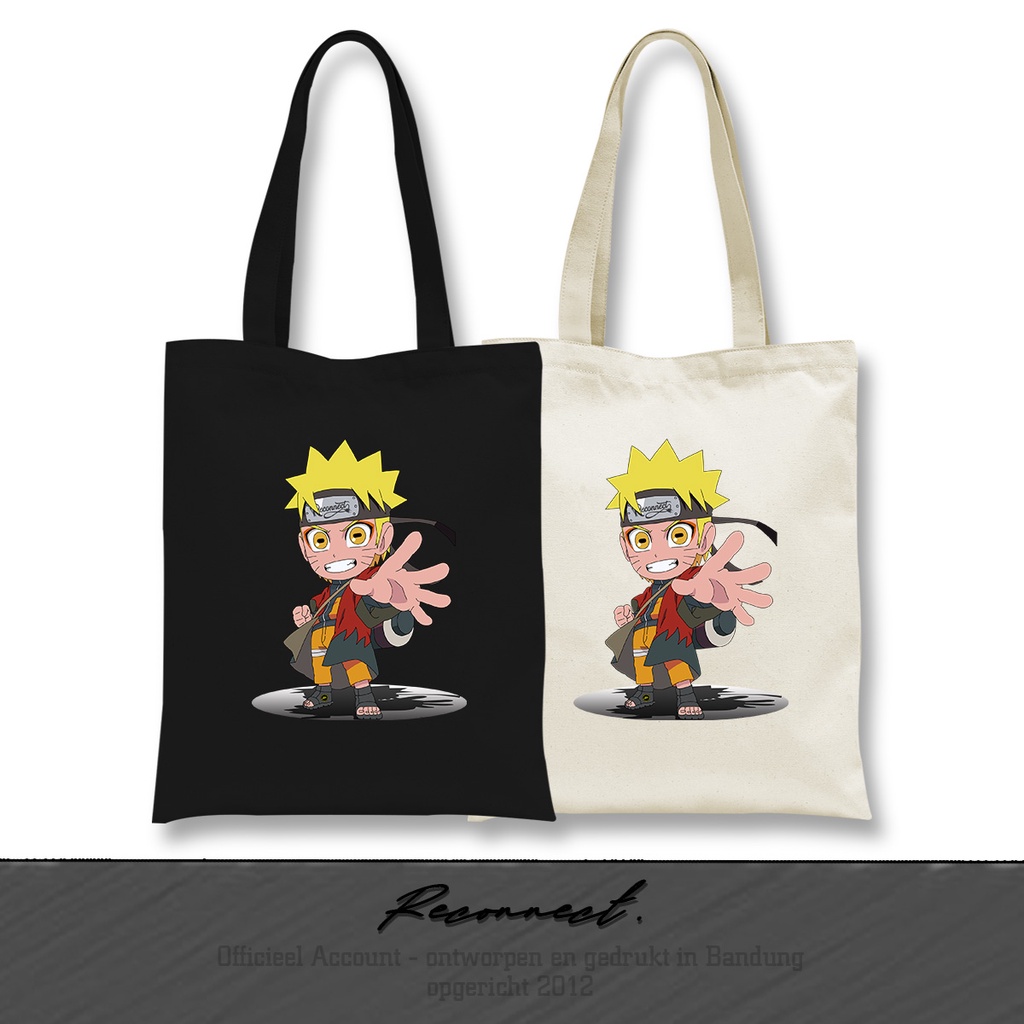 Reconnect TOTEBAG Motif Kartun Anime Jepang Naruto - GRATIS TAMBAH NAMA