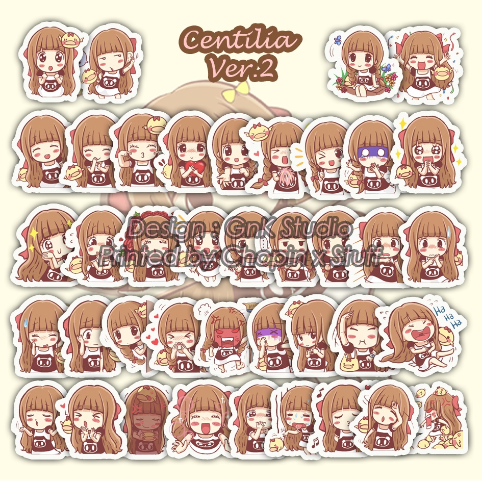 

Sticker Pack Centilia Ver.2 (GnK Studio) / Stiker Gadis Kecil Cute Lucu Imut @40pcs (chopin.x.stuff)