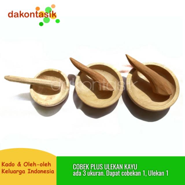 Cobek Ulekan Sambel Kayu Kecil