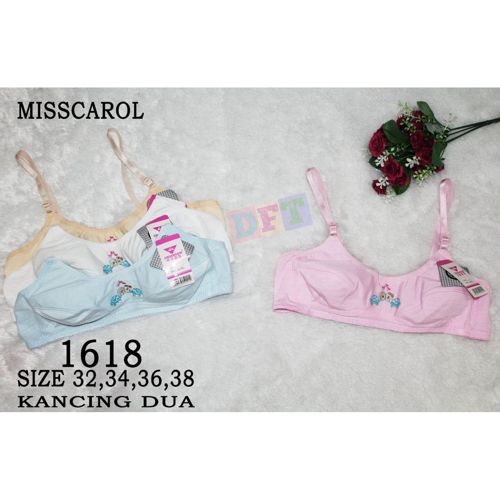 BEE - PAKAIAN DALAM WANITA REMAJA BRA BH SPORT TANPA KAWAT PREMIUM QUALITY MISCAROL 1618