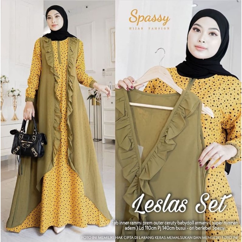 gamis set 2 in 1 Leslar blazer