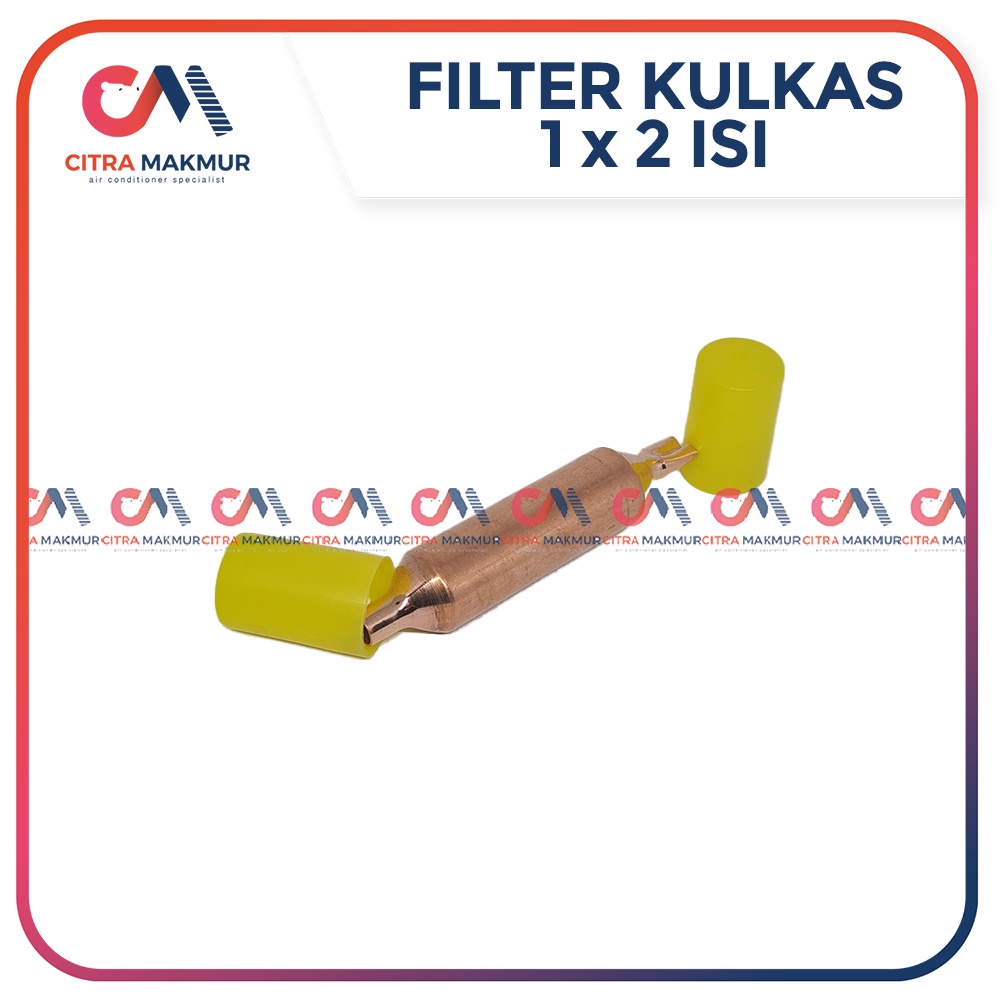 Filter Isi 1 2 lubang Kulkas AC pipa tembaga 1/4 inci 1 pk saringan oli kompresor strainer Pasir