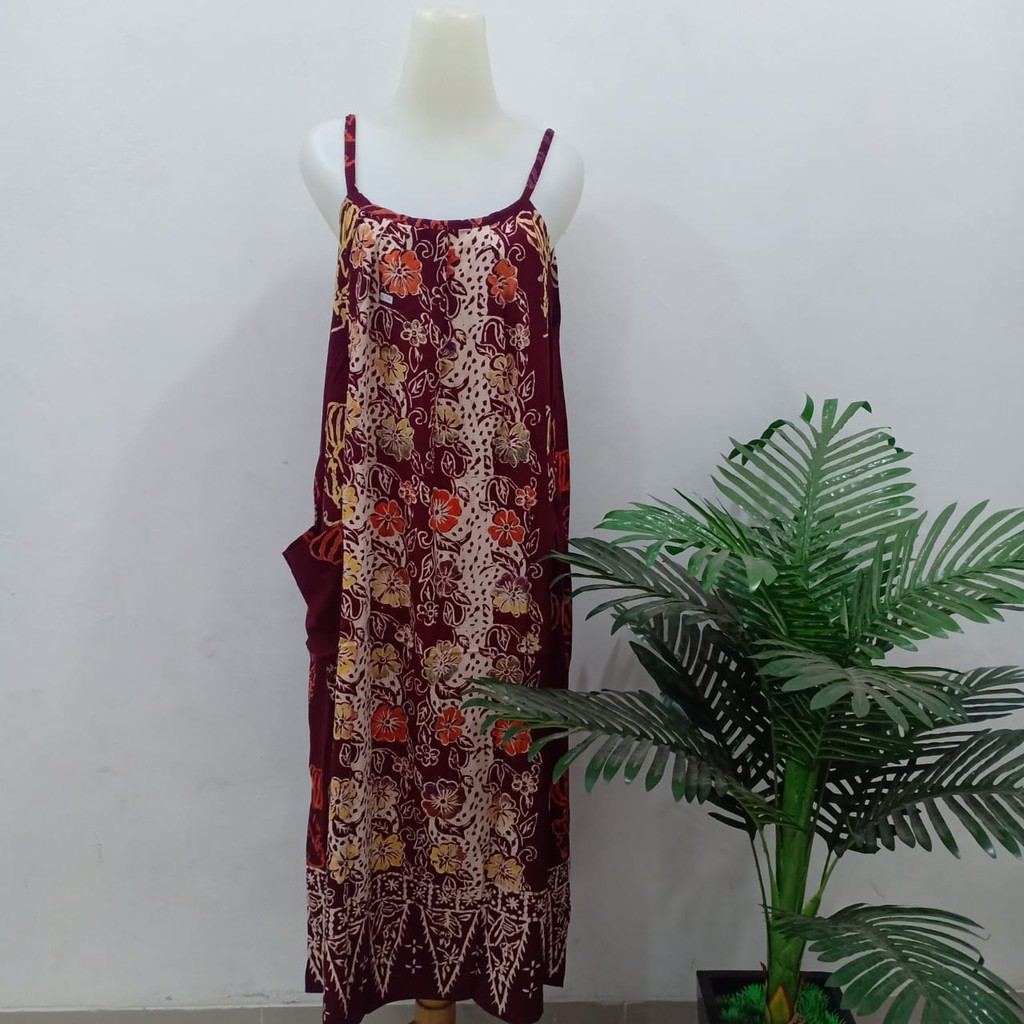 DASTER TALI KECIL  BAJU TIDUR SANTAI Lie Ing Motif Batik Bunga