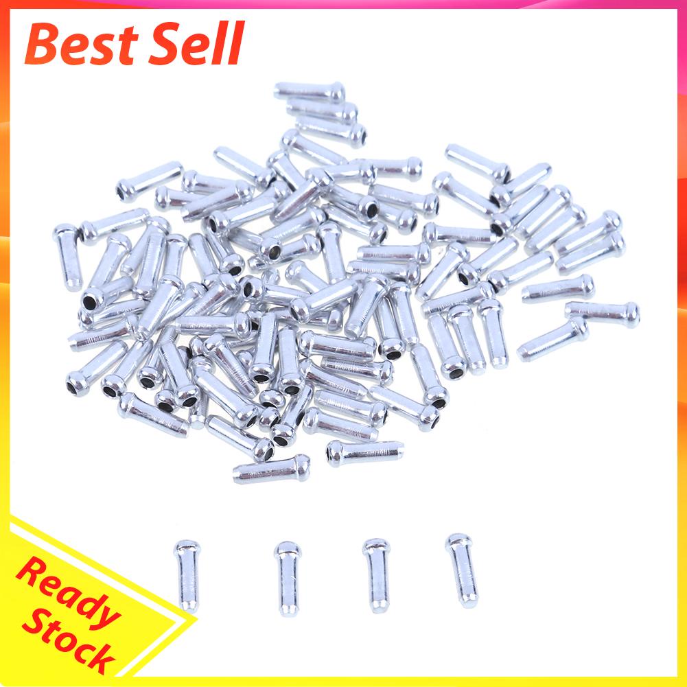 100pcs Tutup Ujung Kabel Rem Sepeda Bahan Aluminum