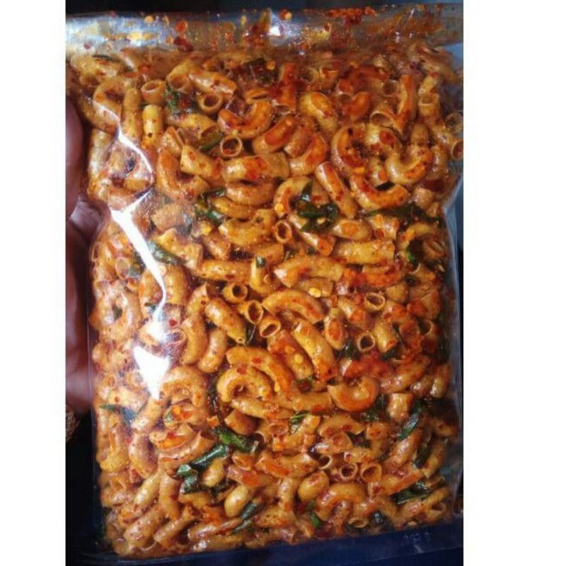 

Makaroni Pipa Bantet Pedas Balado Kemasan 500 gram