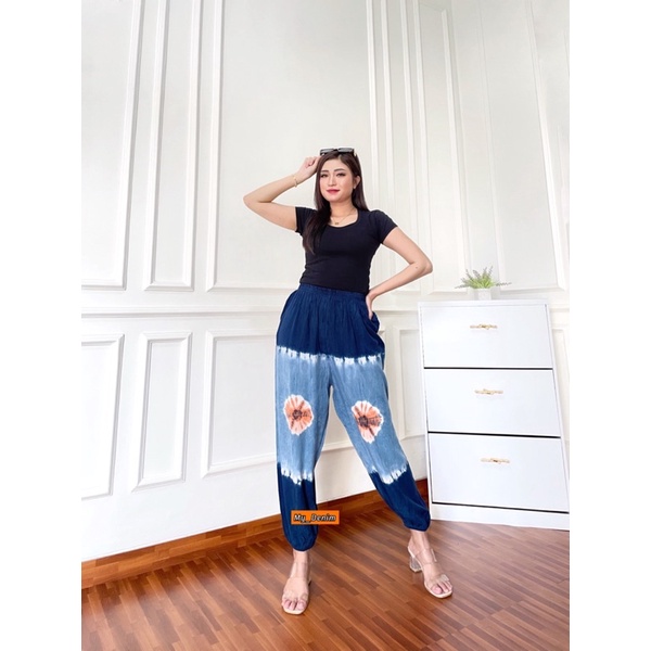 CELANA TIE DYE JOGGER MOTIF BATIK WANITA // CELANA SANTAI // CELANA TIDUR JUMBO