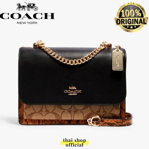 Bag Canvas - (100% Original) Tas Coach Klare Crossbody In Blocked Signature Canvas