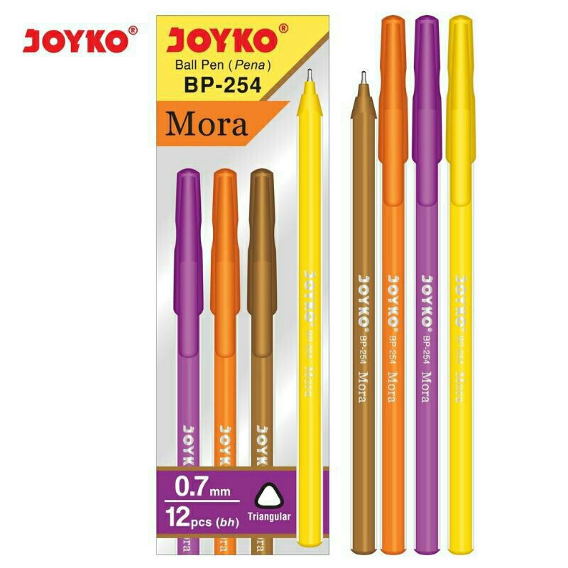 

Pulpen BP-254 Joyko 0.7mm Ball Pen Mora Joyko Tinta Hitam Harga Per Box Isi 12 Pcs