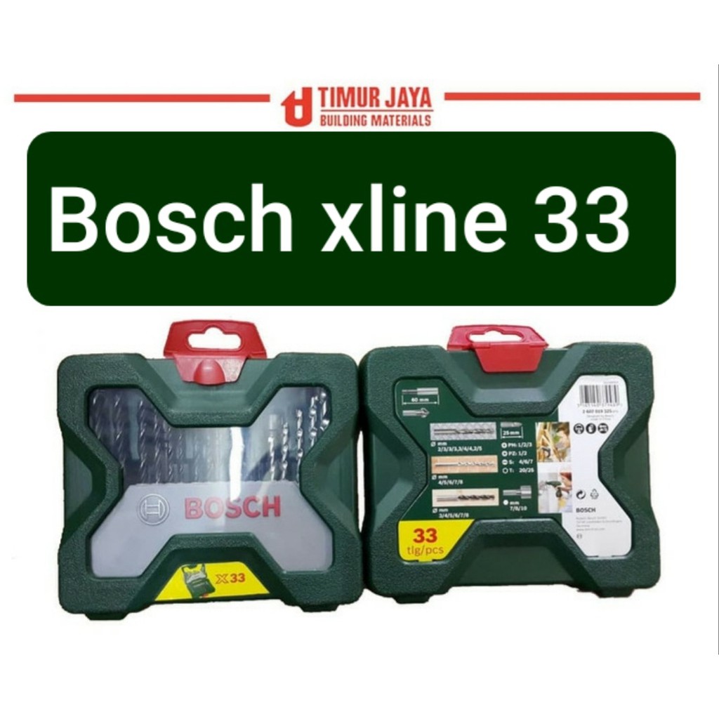 Bosch 33-piece X-Line Set Mata Bor+Mata Obeng Variasi
