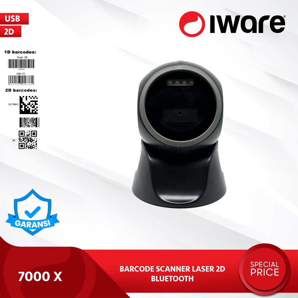 Iware Bacode Scanner 2D Omni Directional Iware 7000X E-Faktur Usb