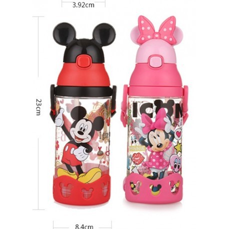 Botol Minum Karakter Mickey Minnie Drinking Bottle Water BPA Free Anti Bocor 4262/4265