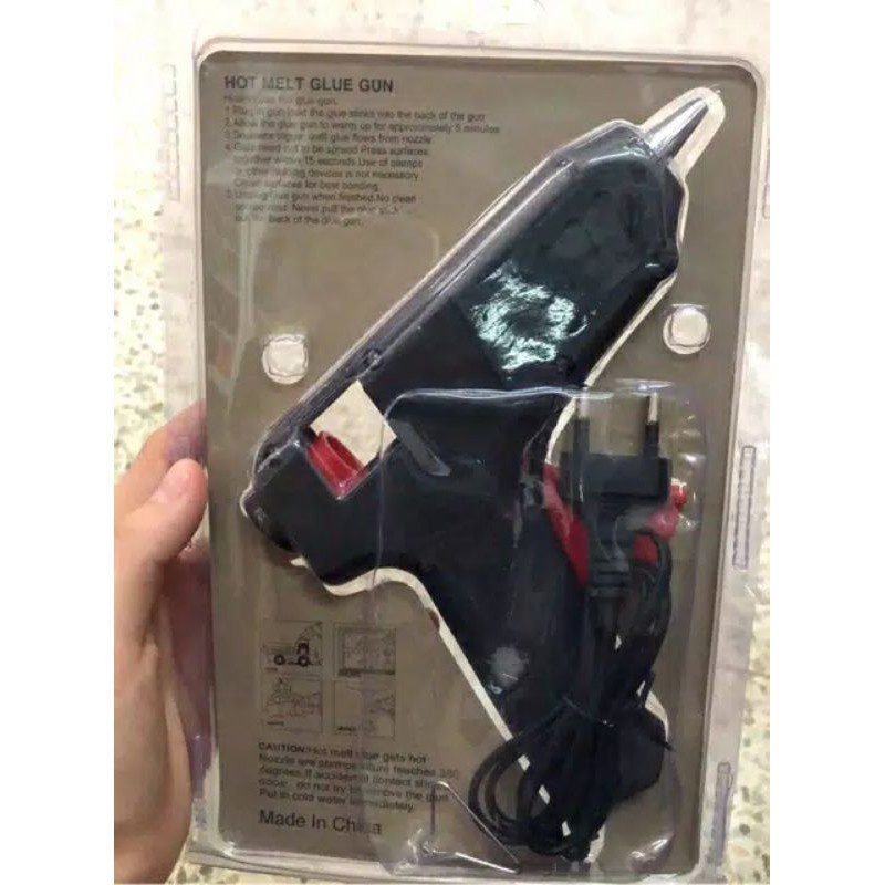 GLUE GUN ALAT LEM TEMBAK VISERO HOT MELT LILIN BESAR 60W SWITCH ON OFF