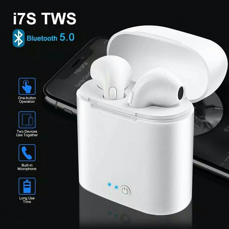 Headset Bluetooth inpods  i12 TWS Wireless Earphone  Bluetooth Earbuds Matte Macaron Android IOS-i7s