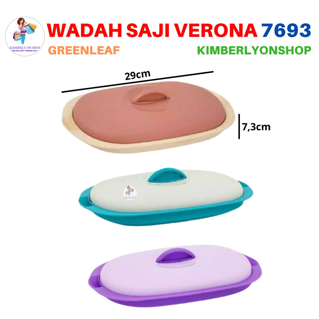 Wadah Saji Food Storage Verona 1,1 Liter 7693 Green Leaf