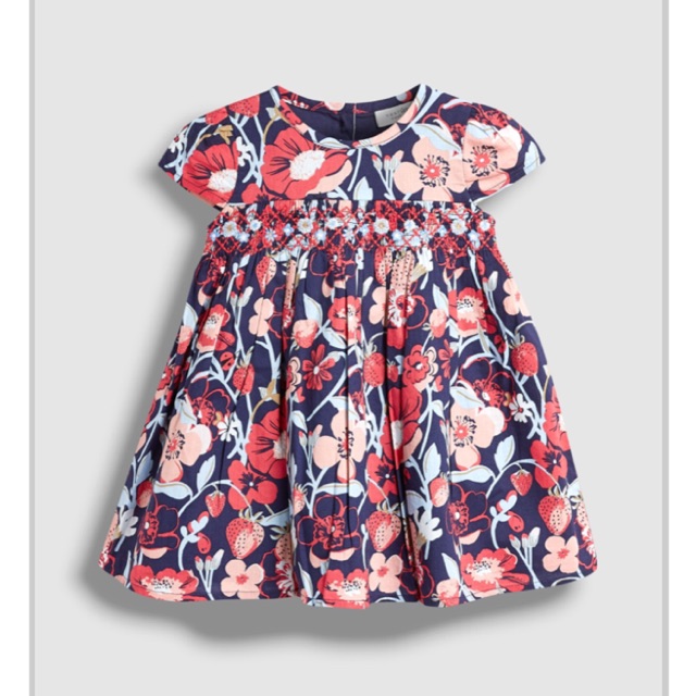 NEXT - Navy Floral Smocked Prom Dress (Pelunasan)