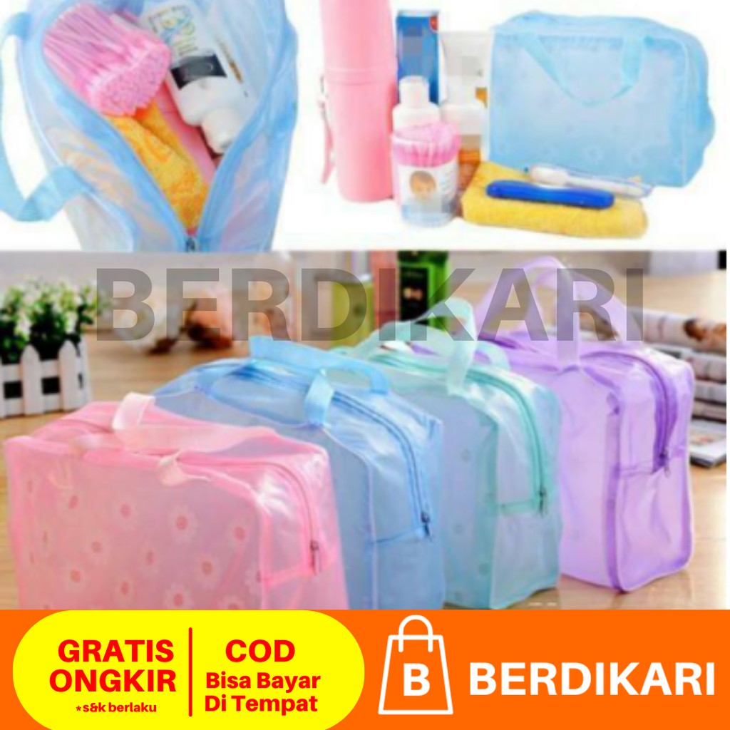 Tas Kosmetik Waterproof Transparan