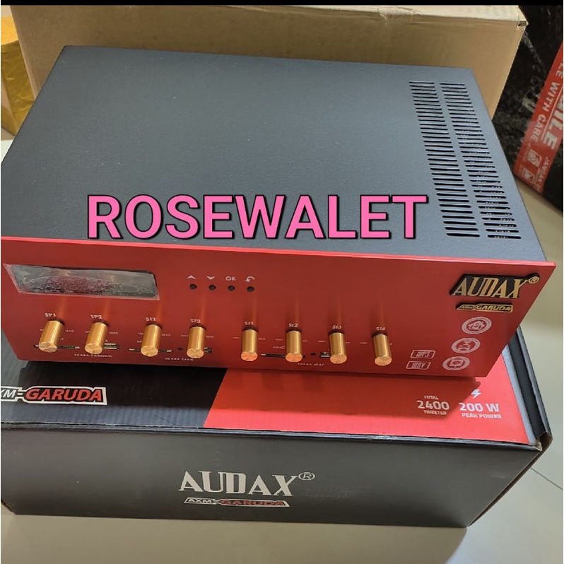 AMPLI AUDAX AXM GARUDA MERAH ORIGINAL VERSI TERBARU 3 PLAYER 8 CHANNEL