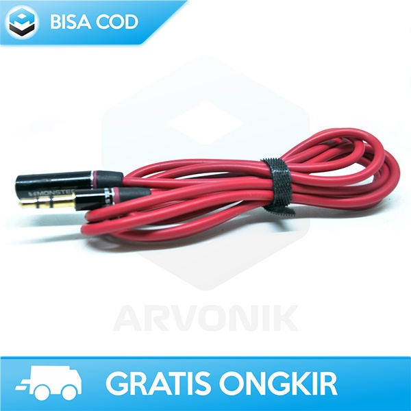 KABEL AUX EKSTENTION COIL CABLE MONSTER MALE FEMALE JACK AUDIO 3.5 MM