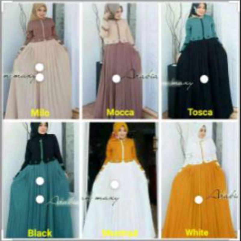 Arabian dress maxi fashion muslim remaja wanita