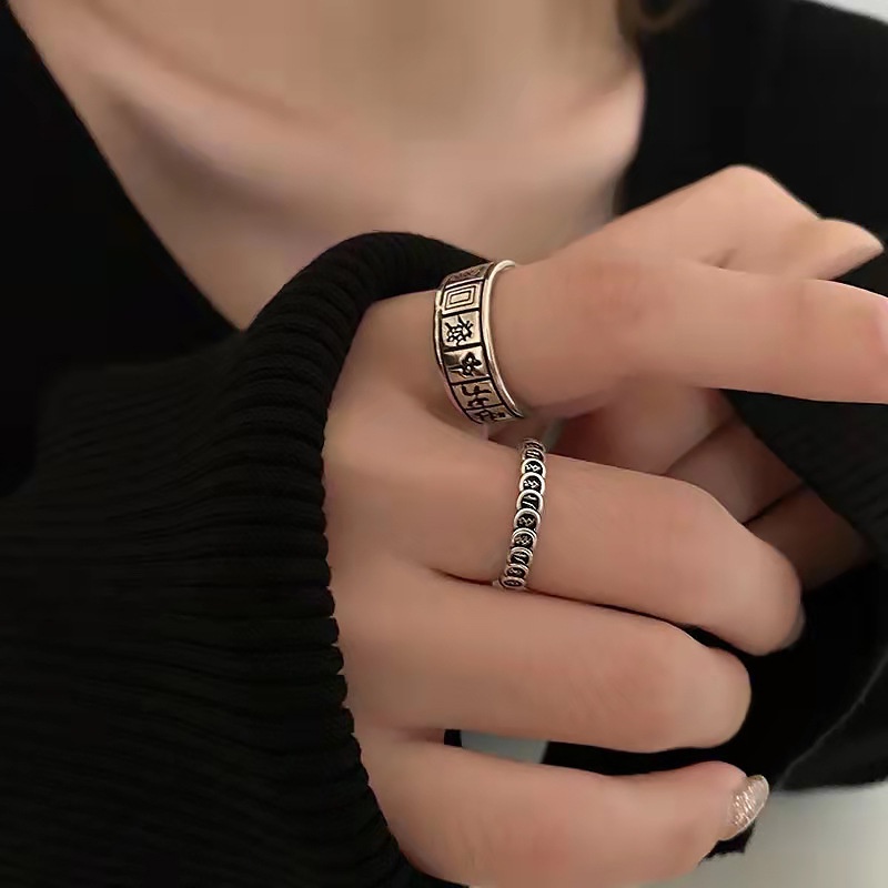 Qian Duoduo Cincin Mahjong Trendy Untuk Wanita