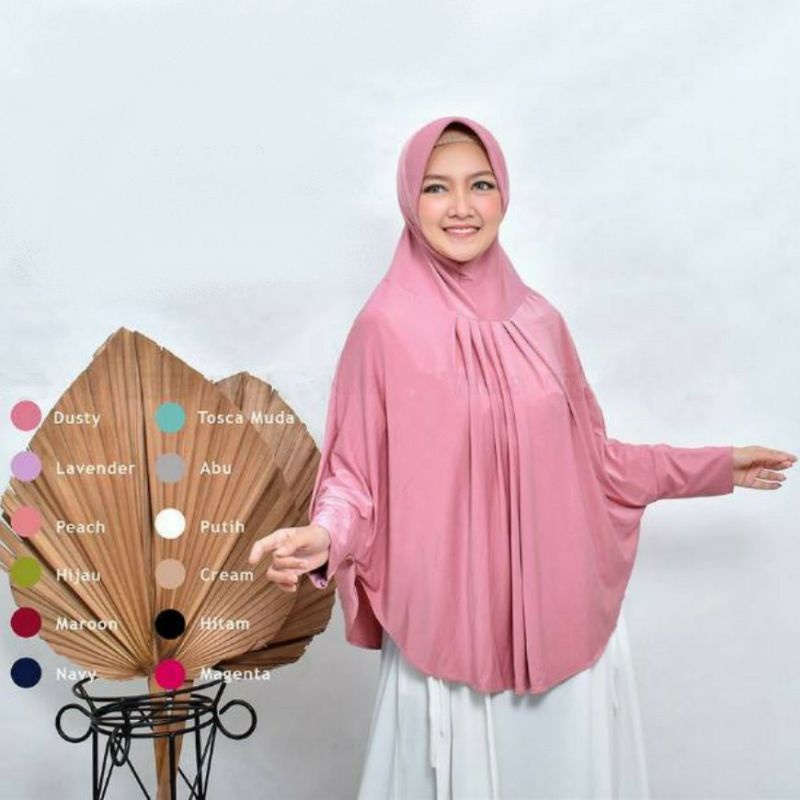 Jilbab Bergo Lengan Jumbo Hijab Tangan Panjang Sakinah Jumbo Syari Kudung Bergo Berlengan Jersey