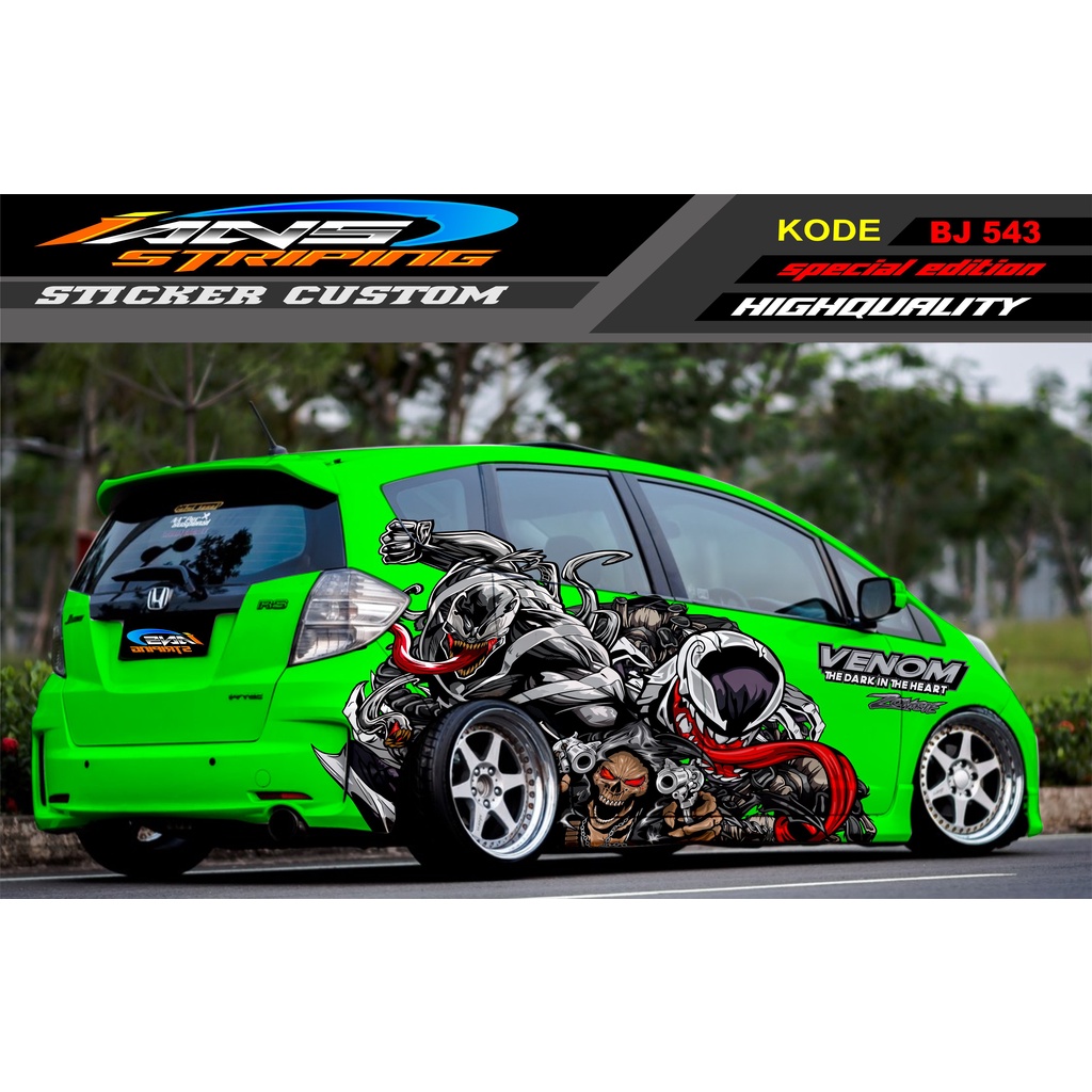 STICKER MOBIL HONDA JAZZ BRIO AGYA AYLA SIGRA YARIS / DECAL STICKER MOBIL VENOM / STIKER MOBIL