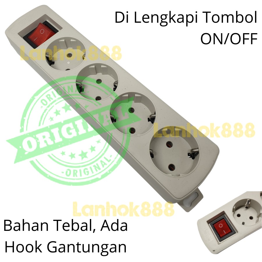 STOPKONTAK KABEL 4 LUBANG 3METER / STOPKONTAK KABEL SAKLAR 4LOBANG 3M / SNI