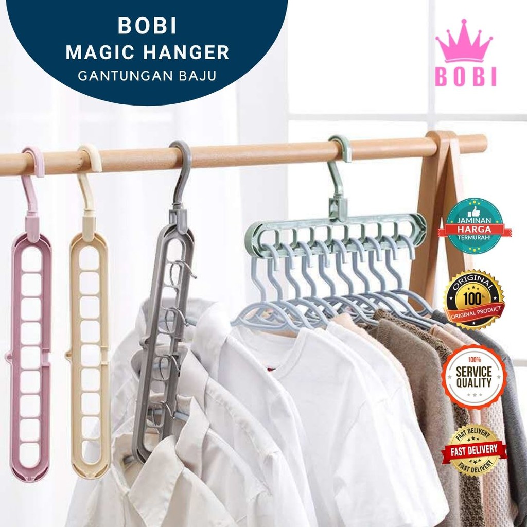 Gantungan Baju / Magic Hanger Multifungsional Foldable Hanger / warna random