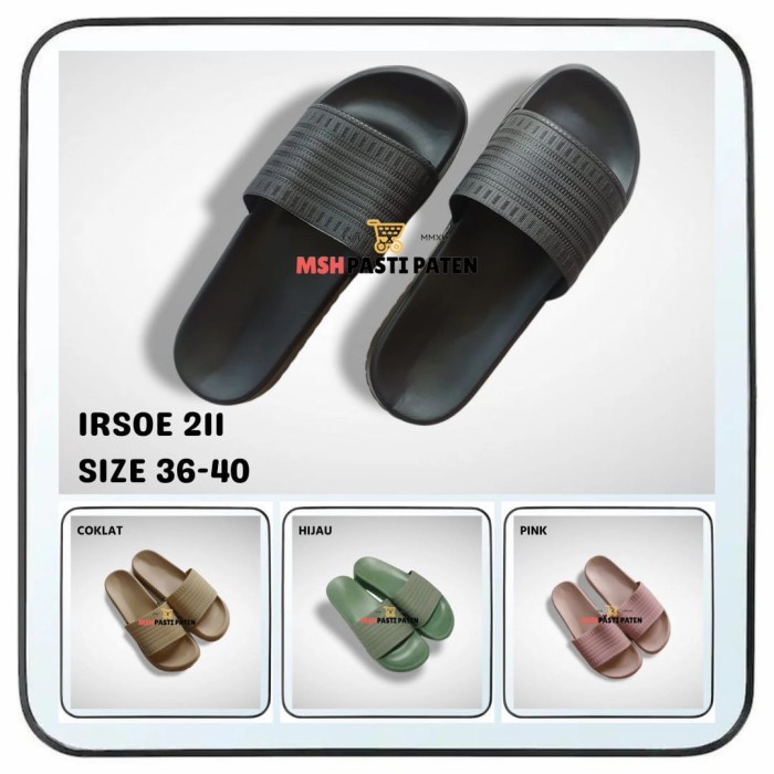 Sandal IRSOE 211 SIZE 36-40 Sandal jelly slop wanita dewasa Sandal slip karet