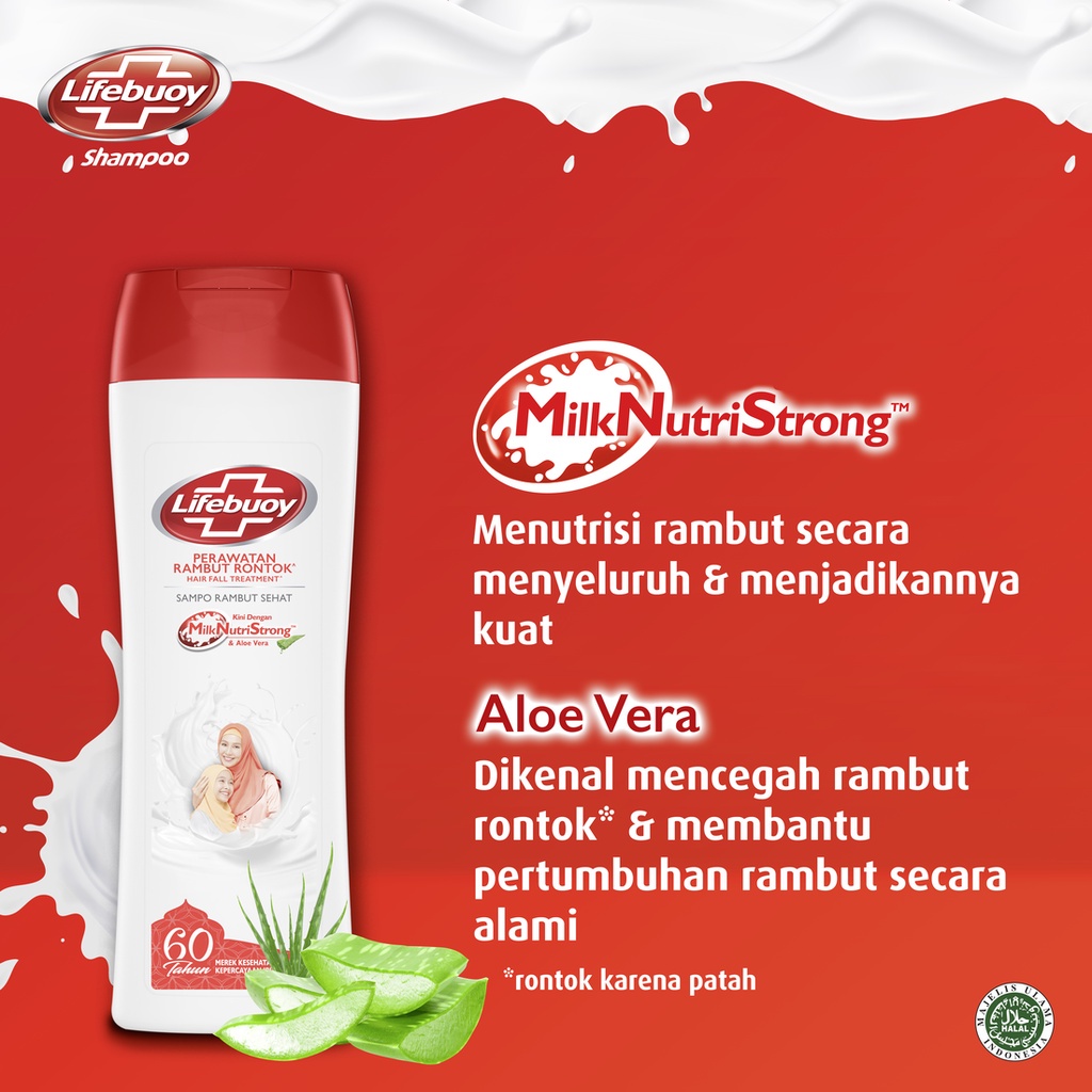 Lifebuoy Shampoo Anti Hair Fall  170 Ml - Perawatan Rambut Rontok