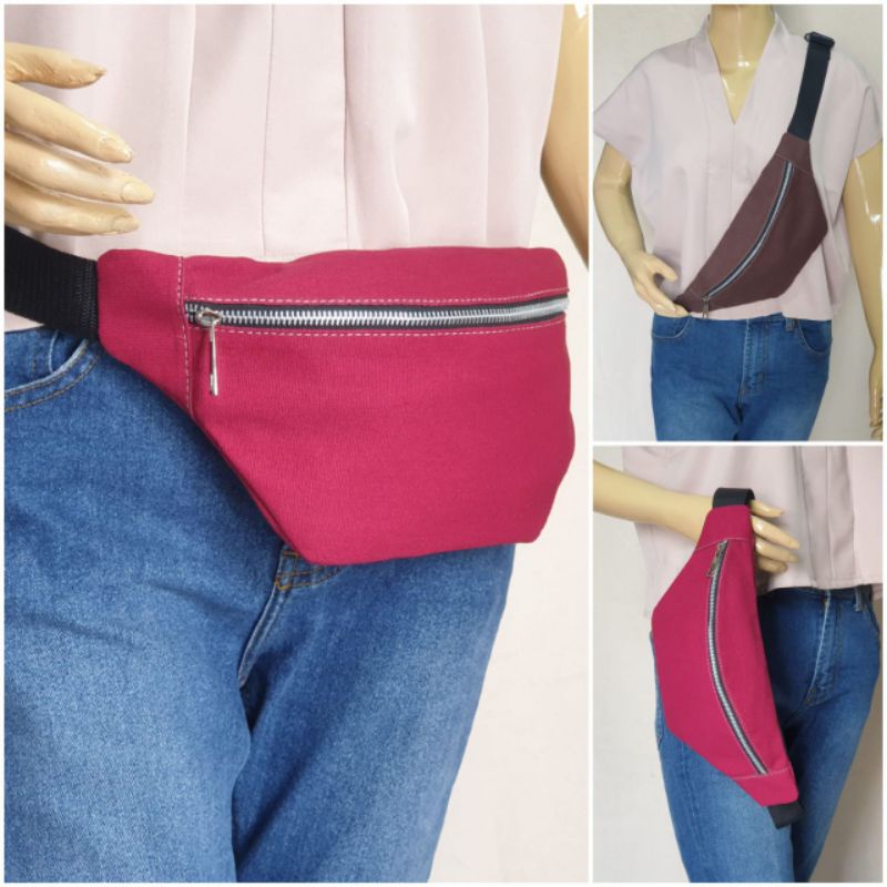 Waist bag unisex model SIMPLE dan SLIM