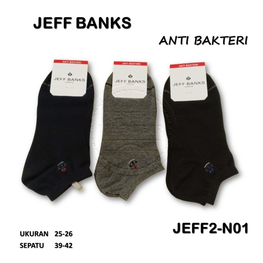 Kaos Kaki Dewasa Jeff Banks Anti Bakteri Jeff-N01 Isi 1Pasang