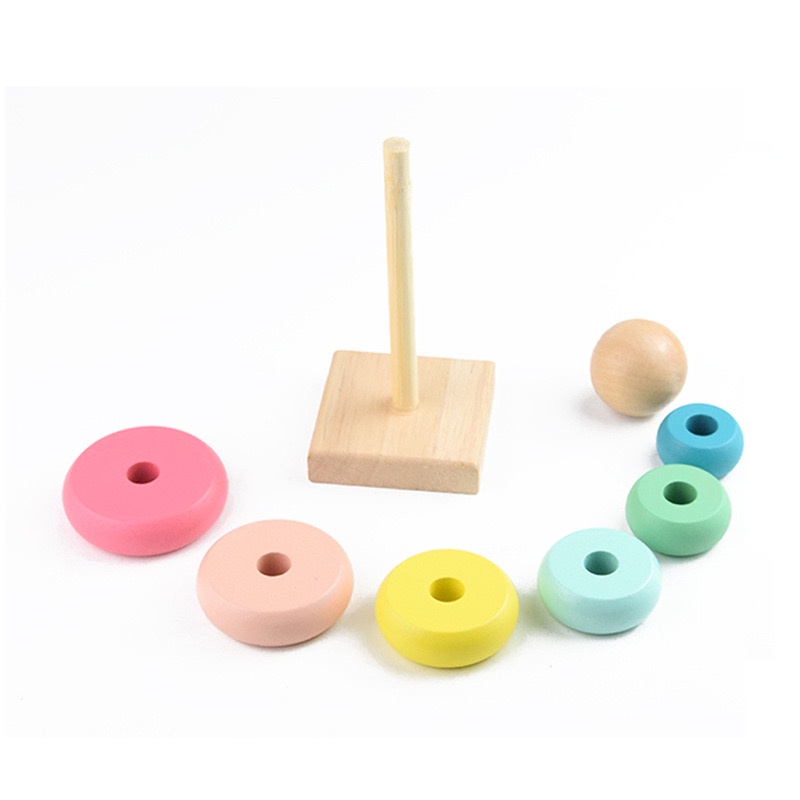 RING DONUT TOWER | Mainan ring donut | puzzle kayu menara donat susun edukasi